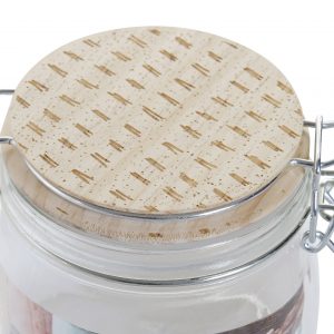 BOTE HERMETICO CRISTAL 9X13X10 450 ML. TAPA 2 SURT