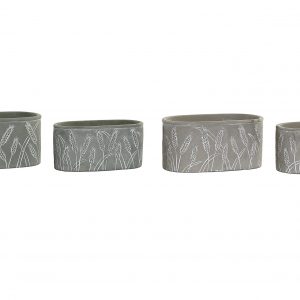 MACETERO METAL MADERA 24,5X24,5X27,5 BLANCO