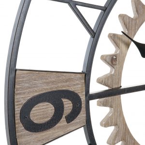 RELOJ PARED HIERRO MDF 70X4,5X70 NEGRO