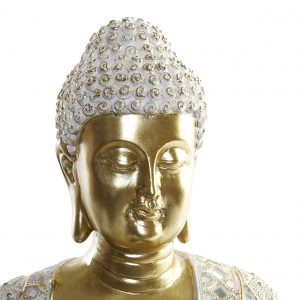 FIGURA RESINA 34X21,7X41 BUDA DORADO