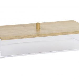 JOYERO ACRILICO BAMBU 25,5X9,5X6,5 TRANSPARENTE
