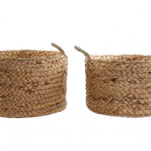 CESTA JUNCO 51X51X30 NATURAL MARRON