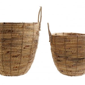 CESTA JUNCO CUERDA 45X45X46 NATURAL MARRON