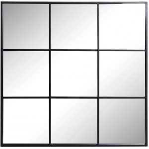 ESPEJO METAL 90X3X90 NEGRO