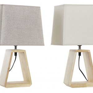 LAMPARA SOBREMESA MADERA 26X15X41 2 SURT.