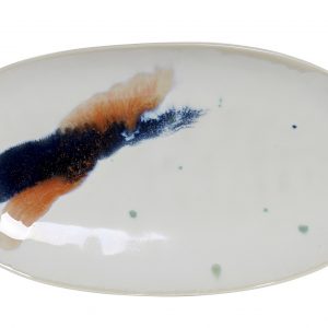 BANDEJA GRES ESMALTADO 29,5X16,5X3 BLANCO