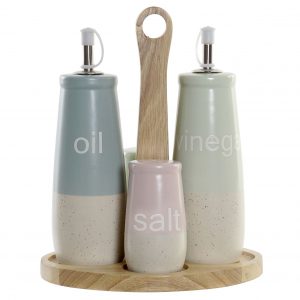 ACEITERA VINAGRERA SET 4 GRES 19X16X22,5