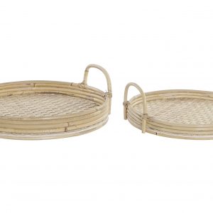 BANDEJA DECORACION RATAN 35X35X12 NATURAL