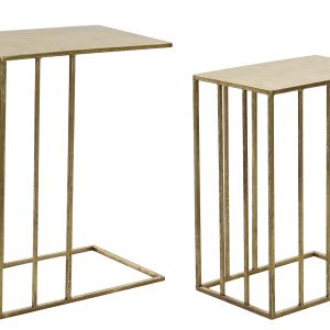 MESITA AUXILIAR METAL 45X30X57 DORADO