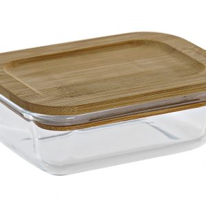 RECIPIENTE BAMBU CRISTAL 14,5X10,5X5,5 NATURAL