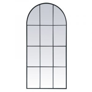 ESPEJO PARED 90X183CM FORMA VENTANA NEGRO