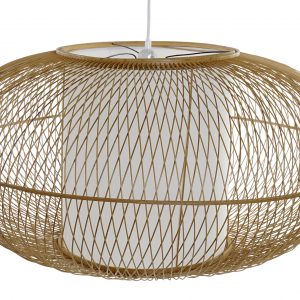 LAMPARA TECHO BAMBU 83X83X40 NATURAL