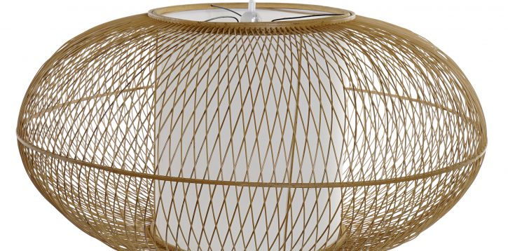 LAMPARA TECHO BAMBU 83X83X40 NATURAL
