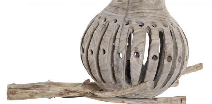 LAMPARA SOBREMESA SAUCE 65X38X40 TRONCO NATURAL