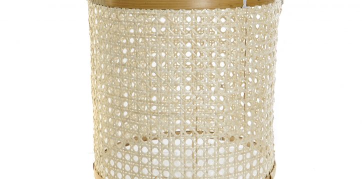 PANTALLA BAMBU 30X30X30 BLANCO