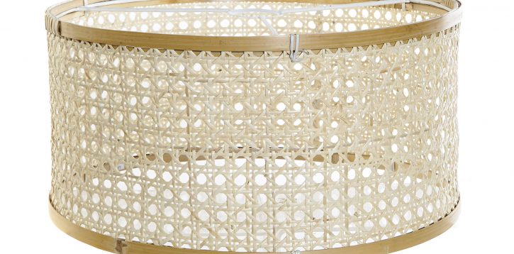 PANTALLA BAMBU 41X41X20 BLANCO