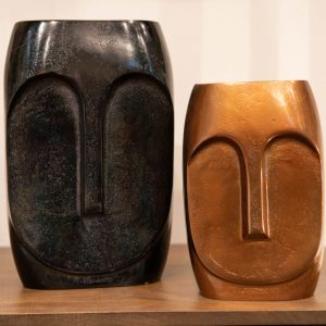 SET 2 VASES VISAGES CUADRADO