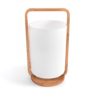 LAMPARA SOBREMESA BASE BAMBU "E14"