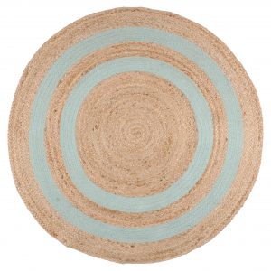 MAORI TAPIS DIAM 90 CM AQUA 80%JUTE 20%CO PCB 6