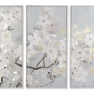 CUADRO SET 3 PS LIENZO 150X4X100 ALMENDRO