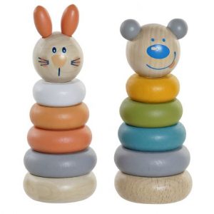 JUGUETE MADERA 5.5X5.5X14 ANIMALES 2 SURT.