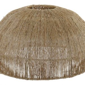 PANTALLA JUTE METAL 39X39X20 LAMPARA NATURAL