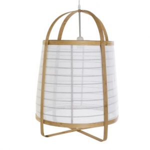 LAMPARA TECHO BAMBU LINO 44X44X64 BLANCO