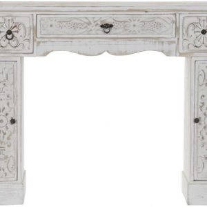 FRONTAL CHIMENEA MADERA HIERRO 120X23X95 CAJONES