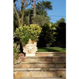 MACETERO FIBRA VIDRIO 42X36X50 LEON BEIGE