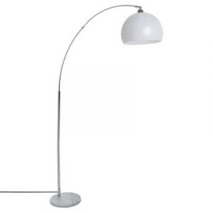 LAMPARA DE PIE CON PANTALLA DE BOLA BLANCA H 185 CM