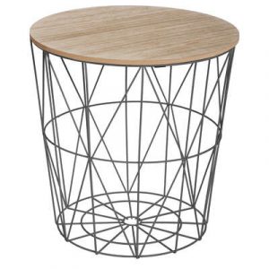 MESA DE CENTRO DE METAL NEGRO KUMI