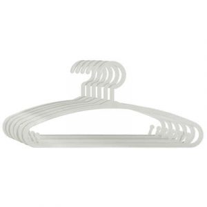 JUEGO DE 6 PERCHAS DE PLASTICO GRIS