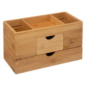 ORGANIZADOR L.24 x P.12.2 x A.14.5 cm  2 CAJONES NATUREO BAMBU