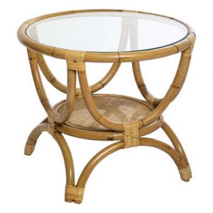MESA AUXILIAR 60X50CM RATAN CRISTAL FARAH