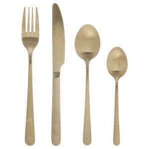 CUBIERTOS SET 24 PIEZAS ACERO INOXIDABLE VERDE H