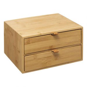 CAJA 2 TIROS CUERO BAMBU
