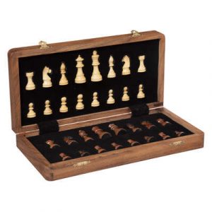 JUEGO DE AJEDREZ DE MADERA 30,5X30,5