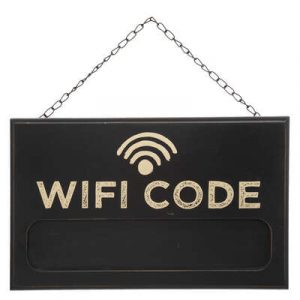 MEMO WIFI "SOUL" 35X22CM EN PIZARRA NEGRA