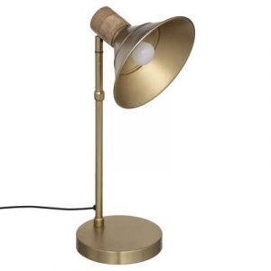 LAMPARA "BOTA", METAL Y MARMOL, DORADO, H45 CM