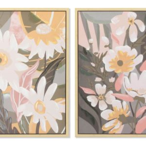 CUADRO LIENZO PS 60X4X80 FLORES ENMARCADO 2 SURT.