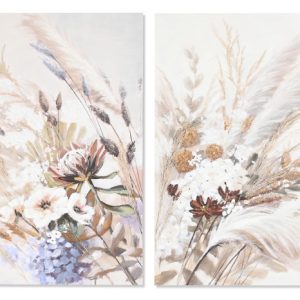 CUADRO LIENZO PINO 90X3,7X120 FLORES 2 SURT.