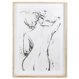 CUADRO ABETO MDF 110X5X157 MUJER ENMARCADO BLANCO