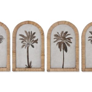 CUADRO RATAN ABETO 22,5X3X3 PALMERA 4 SURT.